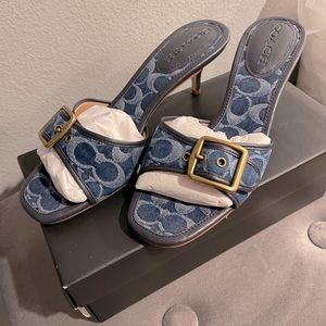 Denim Coach Heels